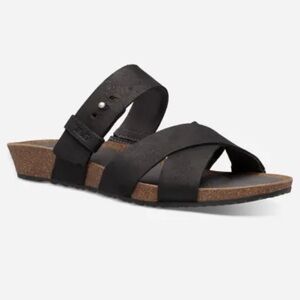 Teva Women Mahonia Slide Sandal foam footbed Black - Size 7.5
